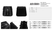 Load image into Gallery viewer, AS18001 Black Gothic Velveteen Women's Bag