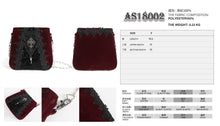 Load image into Gallery viewer, AS18002 wine Gothic Velveteen Women's handbag