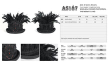 Load image into Gallery viewer, AS187 Gothic long feather top hat