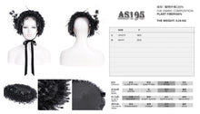 Load image into Gallery viewer, AS195 gothic black Lolita lace Big flower tassel half hat