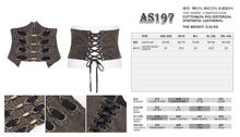 Load image into Gallery viewer, AS197 Steampunk women Distressed leather corset with metal eyelets