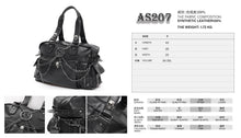 Load image into Gallery viewer, AS207 punk Ghost head spikes decorated handbag crossbody leather bag