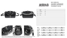 Load image into Gallery viewer, AS243 Punk Metal Calf Horn Leather Bag
