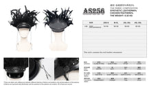 Load image into Gallery viewer, AS256 Long and short feather tassel chain leather military cap