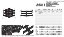 Load image into Gallery viewer, AS311 Punk-style elastic belt featuring snakeskin-effect leather, demon eye motif, and stud embellishments