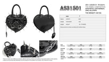 Load image into Gallery viewer, AS31501 Punk-style glossy bag with heart and bow details