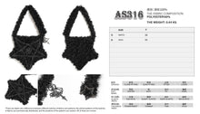 Load image into Gallery viewer, AS316 Inverted Pentagram Studded Curly-Faux-Fur Crossbody Bag