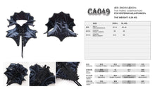Load image into Gallery viewer, CA049 Gothic black and red velvet knitted collar