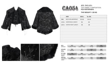 Load image into Gallery viewer, CA054 Cashew jacquard striped fur collar cape