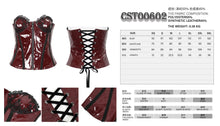 Load image into Gallery viewer, CST00602 Red patent leather strappy corset