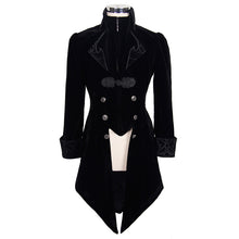 Load image into Gallery viewer, CT02201 western fashion gothic embroidered collar black men velveteen Tuxedo