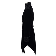 Load image into Gallery viewer, CT02201 western fashion gothic embroidered collar black men velveteen Tuxedo