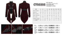 Load image into Gallery viewer, CT02202 devil fashion gothic formal party turn down collar wine men swallowtail coats