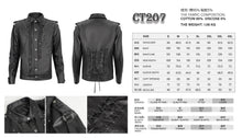 Load image into Gallery viewer, CT207 Punk Rivets Studded Webbing Faux Leather Men's Short Jacket
