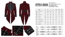 Load image into Gallery viewer, CT21502 wine Gothic stand collar tuxedo men's jacket