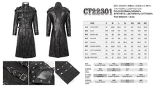 Load image into Gallery viewer, CT22301 Cracked leather stand collar long men's jacket