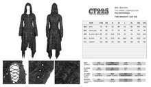 Load image into Gallery viewer, CT225 Dark tattered hooded knitted women's jacket