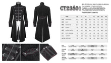 Load image into Gallery viewer, CT23801 black Men's long chenille coat