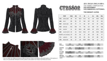 Load image into Gallery viewer, CT25802 Red Gothic round stand collar velvet coat