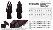 Load image into Gallery viewer, CT26002 Red Gothic shiny velvet halterneck hooded women coat