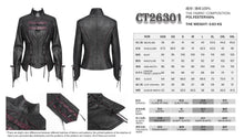 Load image into Gallery viewer, CT26301 Pleated Faux Leather Punk Jacket