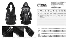 Load image into Gallery viewer, CT264 Punk curly hooded leather jacket