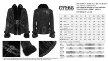 Load image into Gallery viewer, CT265 Gothic snake print fur collar long sleeve coat