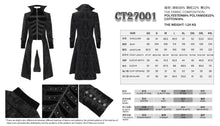 Load image into Gallery viewer, CT27001 Gothic pattern velvet long coat with multiple straps at the center front