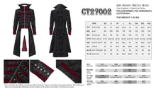 Load image into Gallery viewer, CT27002 Gothic pattern velvet long coat with multiple straps at the center front