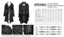 Load image into Gallery viewer, CT27601 Punk-Style Mid-Length Coat with Glossy Finish and Multiple Straps