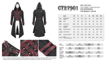 Load image into Gallery viewer, CT27901 Punk-Style Long Leather Coat with Hood