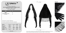 Load image into Gallery viewer, EAS031 Gothic hooded shawl with long gloves
