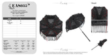 Load image into Gallery viewer, EAS035 Gothic tassel bead chain wooden handle small umbrella