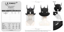 Load image into Gallery viewer, EAS037 Small chain tassel skull horn hat