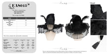 Load image into Gallery viewer, EAS043 Polka-Dot Wizard Hat with Long Tassels, Feathers and Rose