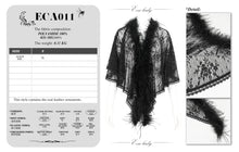 Load image into Gallery viewer, ECA011 feather lace shawl