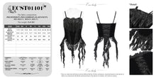 Load image into Gallery viewer, ECST01401 Gothic Corset with Long Beaded Tassels at the Bust