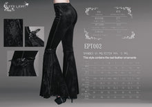 Load image into Gallery viewer, EPT002 sexy women dark patterned stretchy embossed velvet flared pants