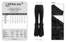 Load image into Gallery viewer, EPT01401 Black Gothic velveteen embossed flared pants