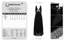 Load image into Gallery viewer, ESKT04301 Velvet halterneck strappy dress