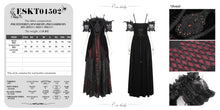 Load image into Gallery viewer, ESKT04502 Black and red Gothic suspender dress