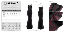 Load image into Gallery viewer, ESKT046 Gothic velvet lace tube top fishtail dress