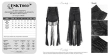 Load image into Gallery viewer, ESKT060 Rose mesh Tassels Gothic Skirt