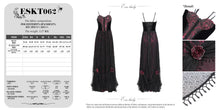 Load image into Gallery viewer, ESKT062 Burgundy rose jacquard fabric dress