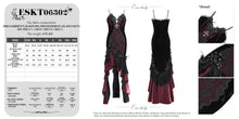 Load image into Gallery viewer, ESKT06302 Red Gothic fishtail dress with suspenders