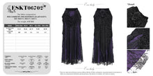 Load image into Gallery viewer, ESKT06702 purple branch mesh gothic skirt