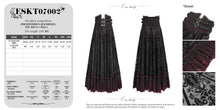 Load image into Gallery viewer, ESKT07002 Wine Gothic 3D velvet flower pattern skirt with corset