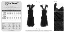 Load image into Gallery viewer, ESKT081 V-Neck Open-Back Mesh Puffy Fishtail Dress
