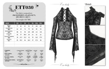 Load image into Gallery viewer, ETT030 Off-the-shoulder strappy flocked long-sleeved women's T-shirt
