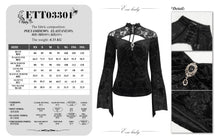 Load image into Gallery viewer, ETT03301 Lace stitching small stand collar long sleeve T-shirt